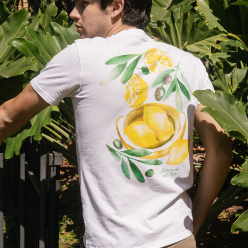REMERA ABERCROMBIE LEMON BLANCA