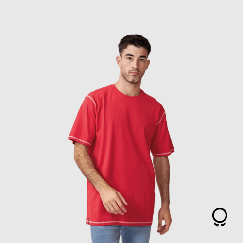 Remera Kristobelga Oversized Tomsk Roja