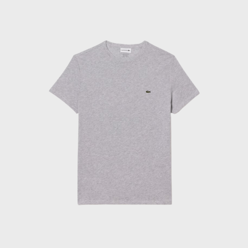 REMERA CUELLO REDONDO LACOSTE GRIS