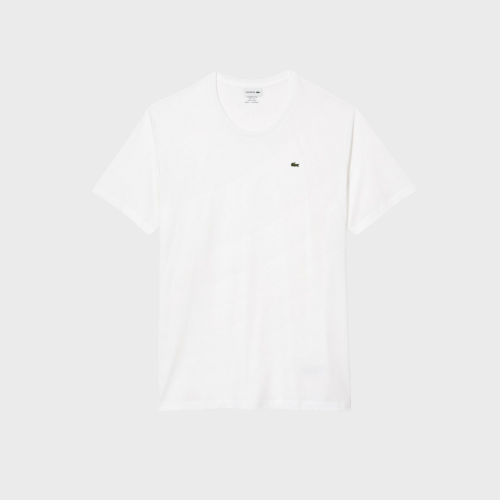 REMERA CUELLO REDONDO LACOSTE BLANCA