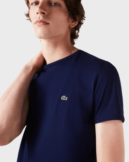 REMERA CUELLO REDONDO LACOSTE AZUL MARINO