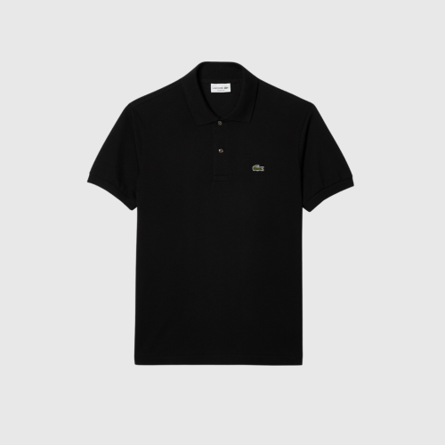 REMERA CUELLO POLO LACOSTE NEGRA