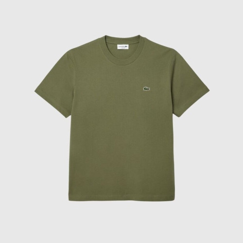 REMERA  CUELLO REDONDO LACOSTE VERDE MUSGO