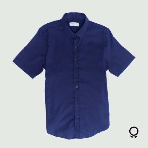 Camisa Liberato Basics Lino M/C  Azul Marino