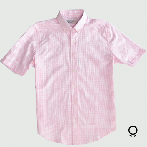Camisa Liberato Basics M/C Cuadritos Rosa