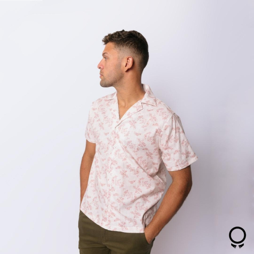 Camisa Liberato Basics Playera Rosa Viejo Floreado