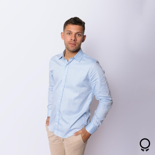 CAMISA LIBERATO BASICS MANGAS LARGAS CELESTE