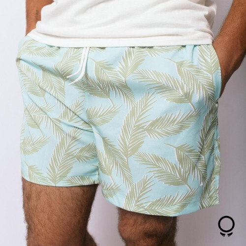 SHORT DE BAÑO LIBERATO BASICS VERDE HOJAS