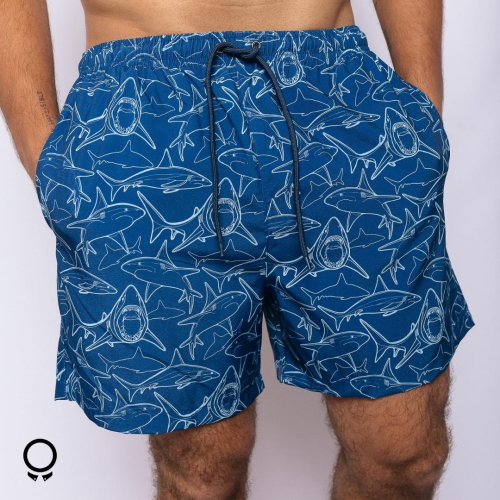 Short De Baño Liberato Basics Marino Tiburones