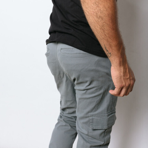 PANTALON CARGO LIBERATO BASICS GRIS