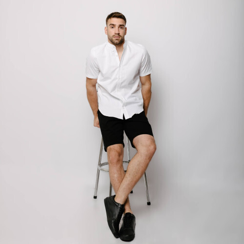 CAMISA LIBERATO BASICS MAO MANGAS CORTAS BLANCA