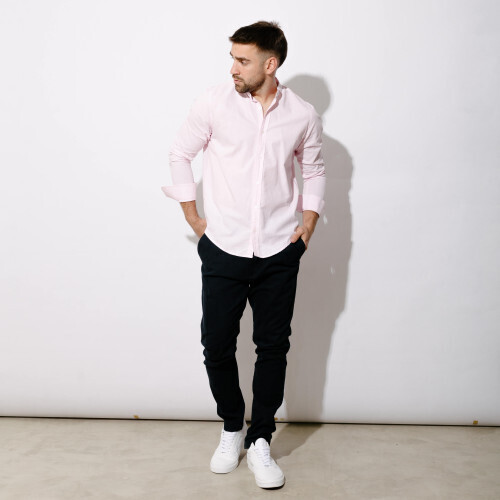 CAMISA LIBERATO BASICS MAO MANGAS LARGAS RAYITAS ROSADAS