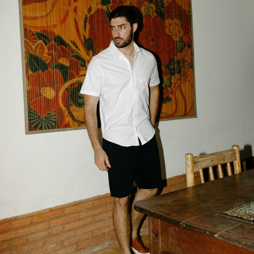CAMISA LIBERATO BASICS MANGAS CORTAS BLANCA