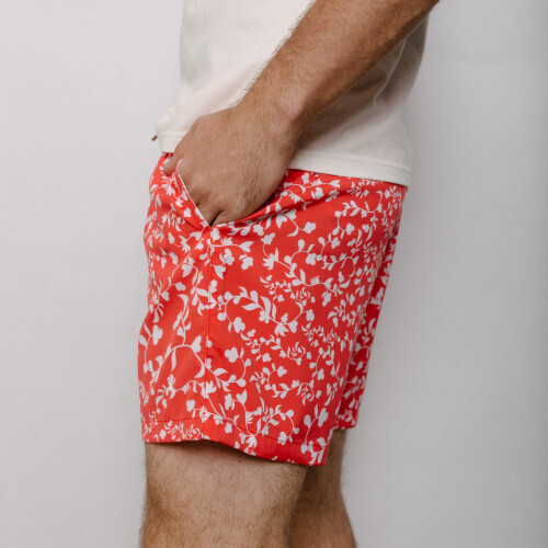SHORT DE BAÑO LIBERATO BASICS FLORES ROJA