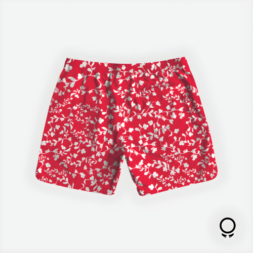 SHORT DE BAÑO LIBERATO BASICS FLORES ROJA