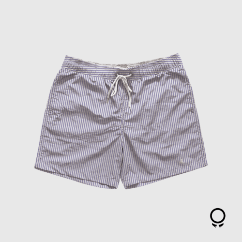 SHORT DE BAÑO LIBERATO BASICS RAYAS LILAS
