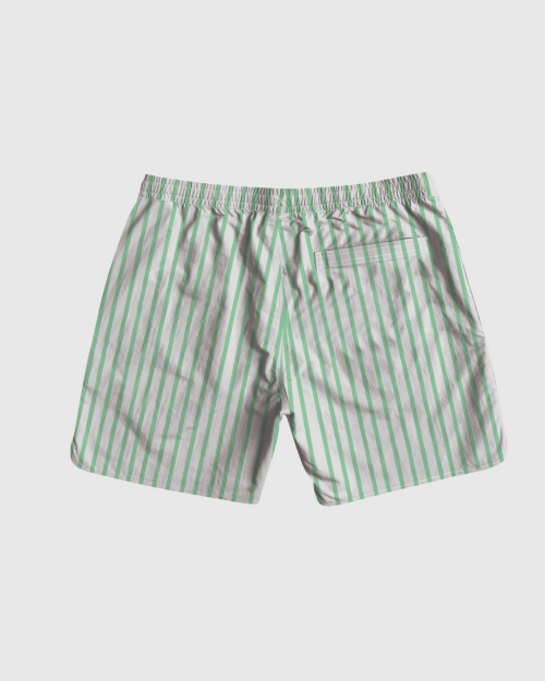 SHORT DE BAÑO LIBERATO BASICS RAYAS VERDE LIMON