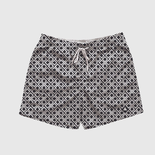 SHORT DE BAÑO LIBERATO BASICS NEGRO CON CUADRITOS
