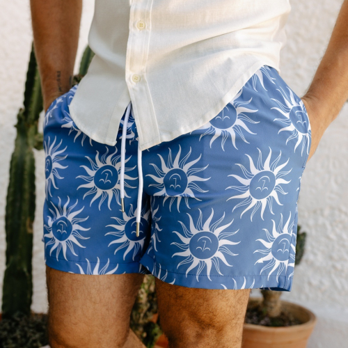 SHORT DE BAÑO LIBERATO BASICS AZUL MARINO SOL
