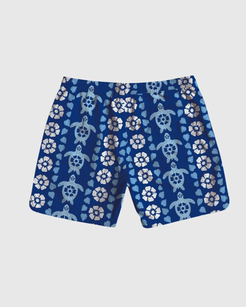 SHORT DE BAÑO LIBERATO BASICS AZUL TORTUGAS MARINAS