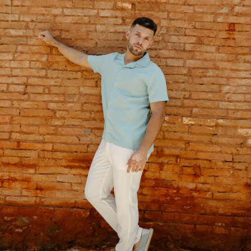PANTALON CHINO LIBERATO BASICS DE LINO BLANCO