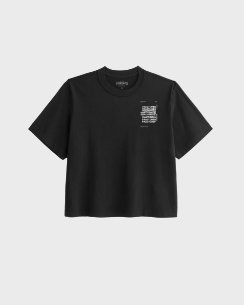 REMERA LIBERATO BASICS OVERSIZE NEGRA FRACTURED