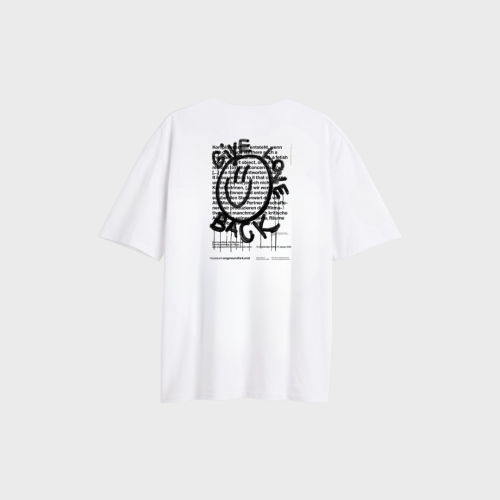 REMERA LIBERATO BASICS OVERSIZE PREMIUM 250GSM MARFIL GIVE LOVE BLACK