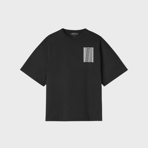 REMERA OVERSIZE PREMIUM 250 GSM LIBERATO BASICS  NEGRA MOTION