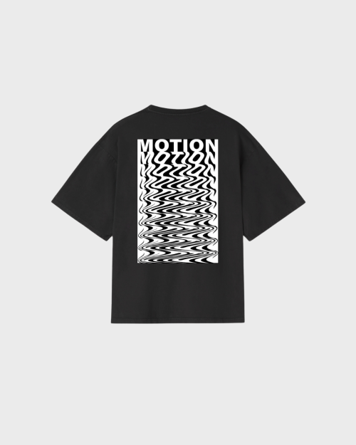 REMERA OVERSIZE PREMIUM 250 GSM LIBERATO BASICS  NEGRA MOTION