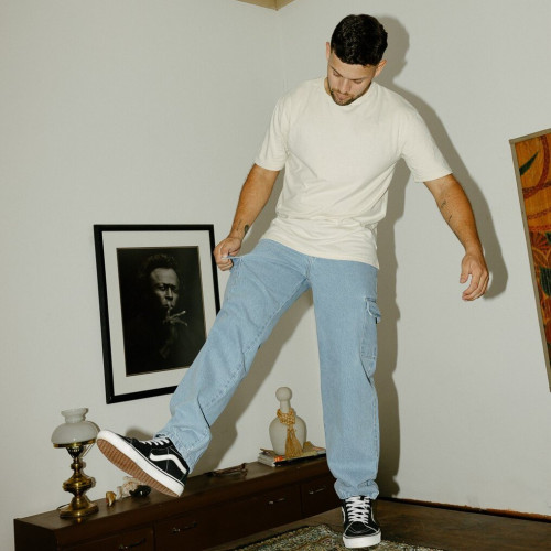 JEANS CARGO LIBERATO BASICS CELESTE