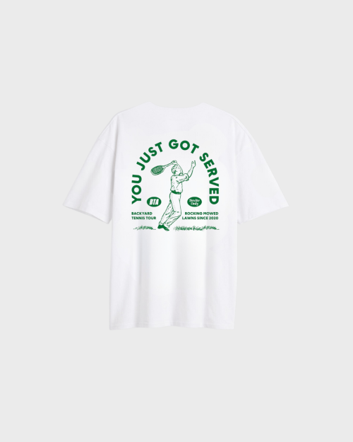 REMERA OVERSIZE PREMIUM 250 GSM LIBERATO BASICS  MARFIL YOU JUST GOT SERVED