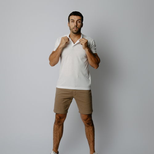 REMERA LIBERATO BASICS POLO MARFIL