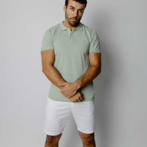REMERA LIBERATO BASICS CUELLO POLO VERDE