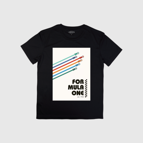 REMERA LIBERATO BASICS REGULAR FIT NEGRA FORMULA ONE