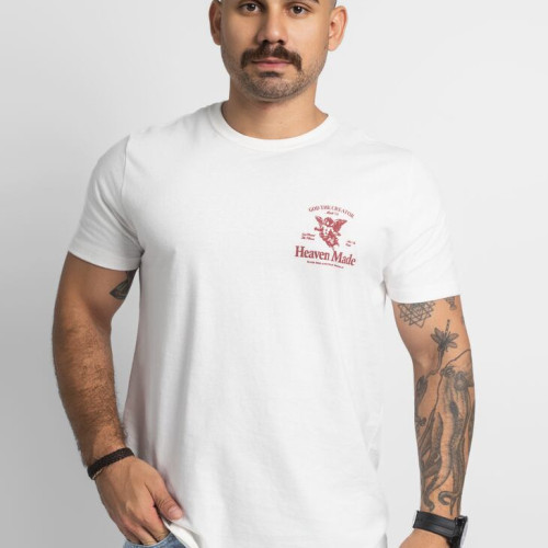 REMERA LIBERATO BASICS REGULAR FIT  MARFIL HEAVEN MADE