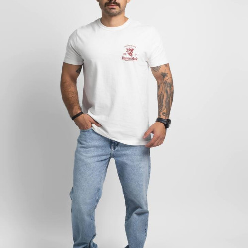 REMERA LIBERATO BASICS REGULAR FIT  MARFIL HEAVEN MADE