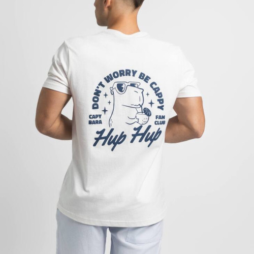 REMERA LIBERATO BASICS REGULAR FIT  MARFIL HUP HUP