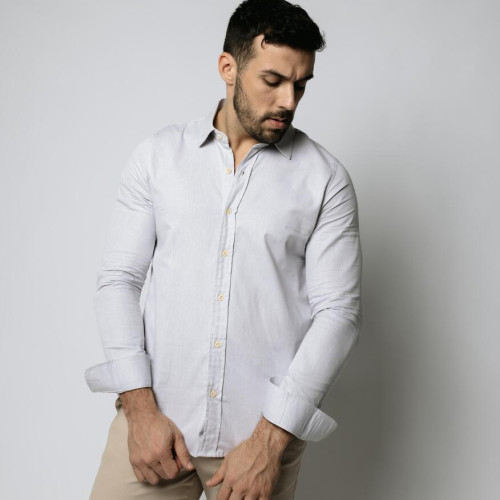 CAMISA LIBERATO BASICS MANGAS LARGAS GRIS