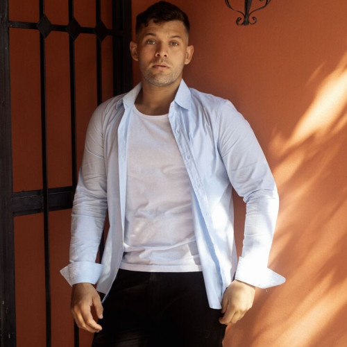 CAMISA LIBERATO BASICS MANGAS LARGAS CELESTE FANTASIA