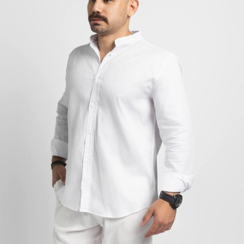 CAMISA LIBERATO BASICS MAO MANGAS LARGAS BLANCA