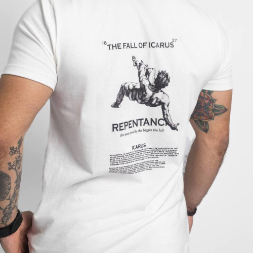 REMERA LIBERATO BASICS REGULAR FIT  MARFIL THE FALL OF ICARUS