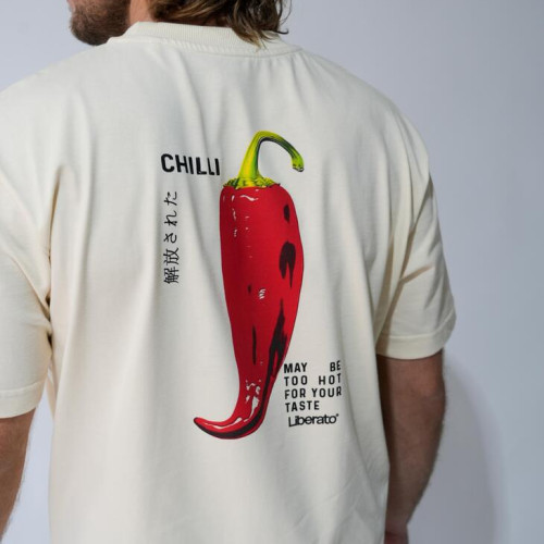 REMERA LIBERATO PREMIUM 250GSM OVERSIZE BEIGE CHILLI