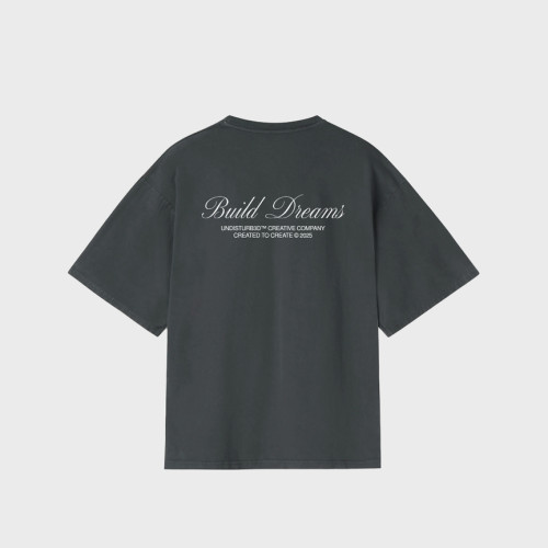 REMERA OVERSIZE UNDISTURB3D BUILD DREAMS 250GMS GREY