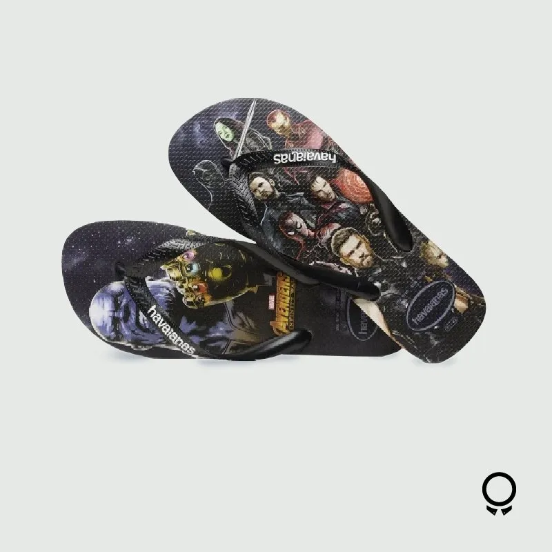 ZAPATILLA HAVAIANAS TOP MARVEL NEGRO