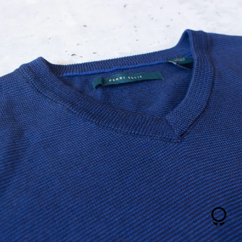 SWEATER PERRY ELLIS AZUL MARINO