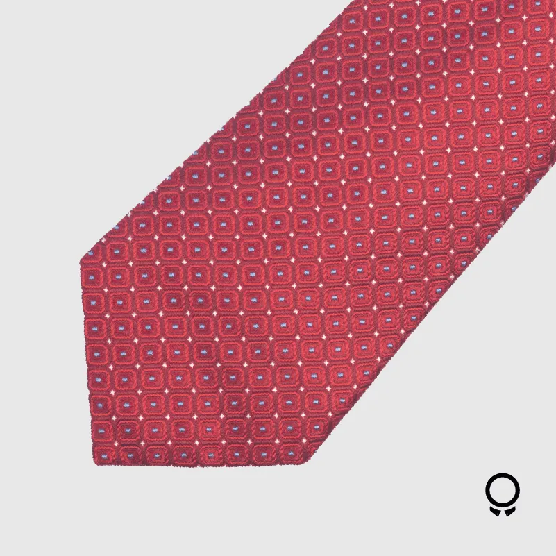 CORBATA PERRY ELLIS ROJO ROMBOS