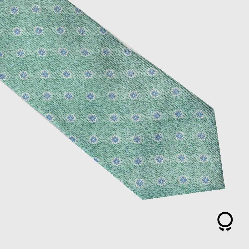 CORBATA PERRY ELLIS VERDE CON FLORES