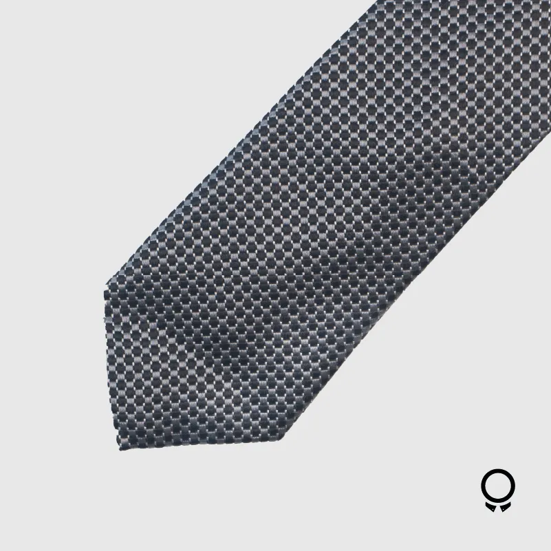 CORBATA PERRY ELLIS NEGRO CON PUNTITOS GRISES