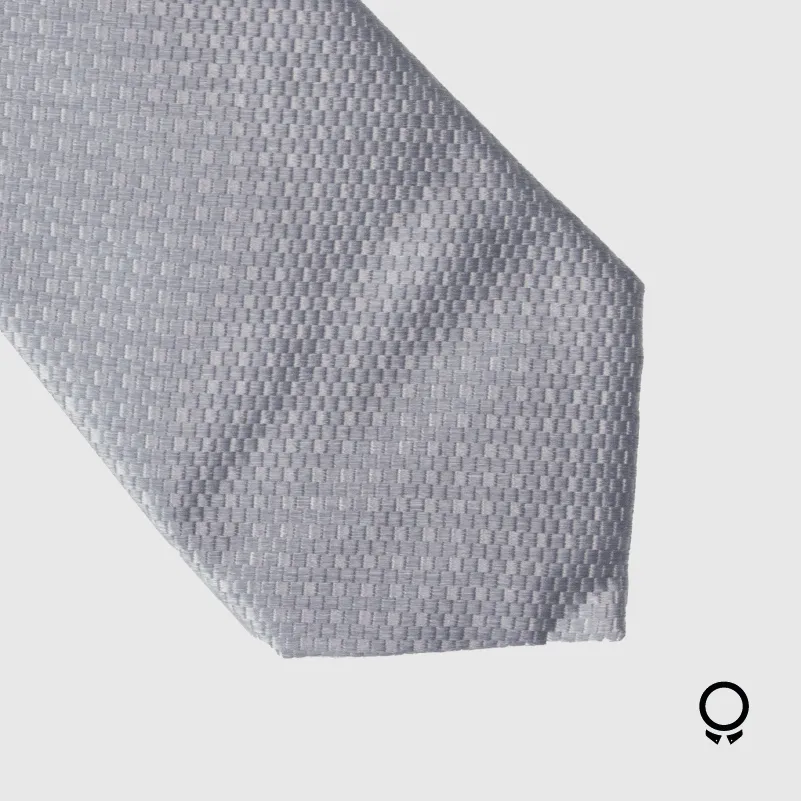 CORBATA PERRY ELLIS GRIS CLARO CON PUNTITOS
