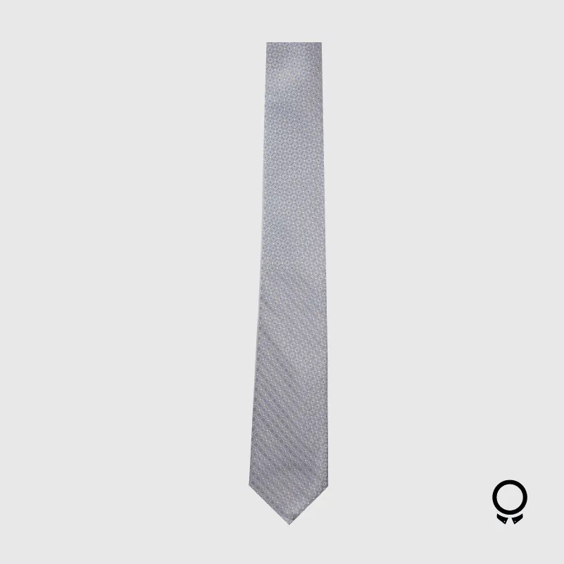 CORBATA PERRY ELLIS GRIS PUNTOS AZULES